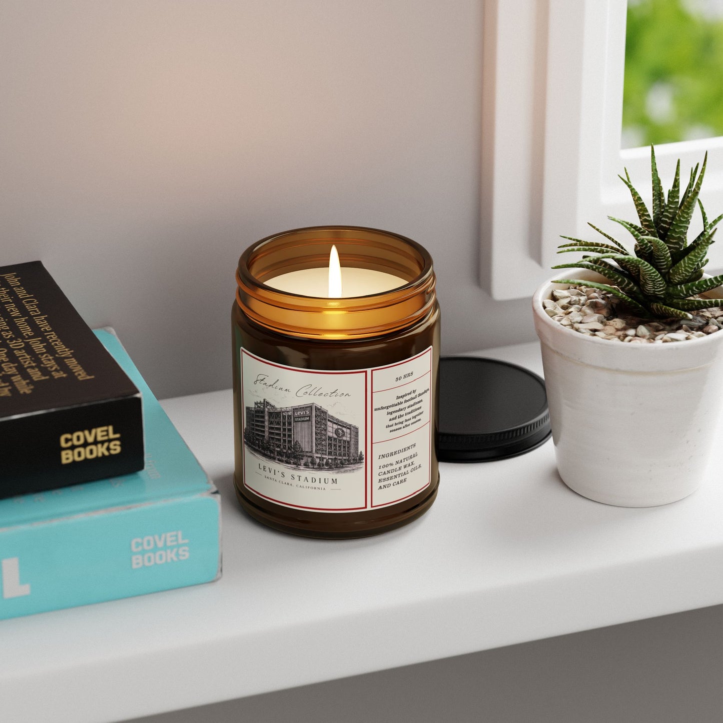 Smells like Levi's Stadium Candle, 49er fan gift, Soy Candle, Game Day Decor, California Football Candle, Sports gift