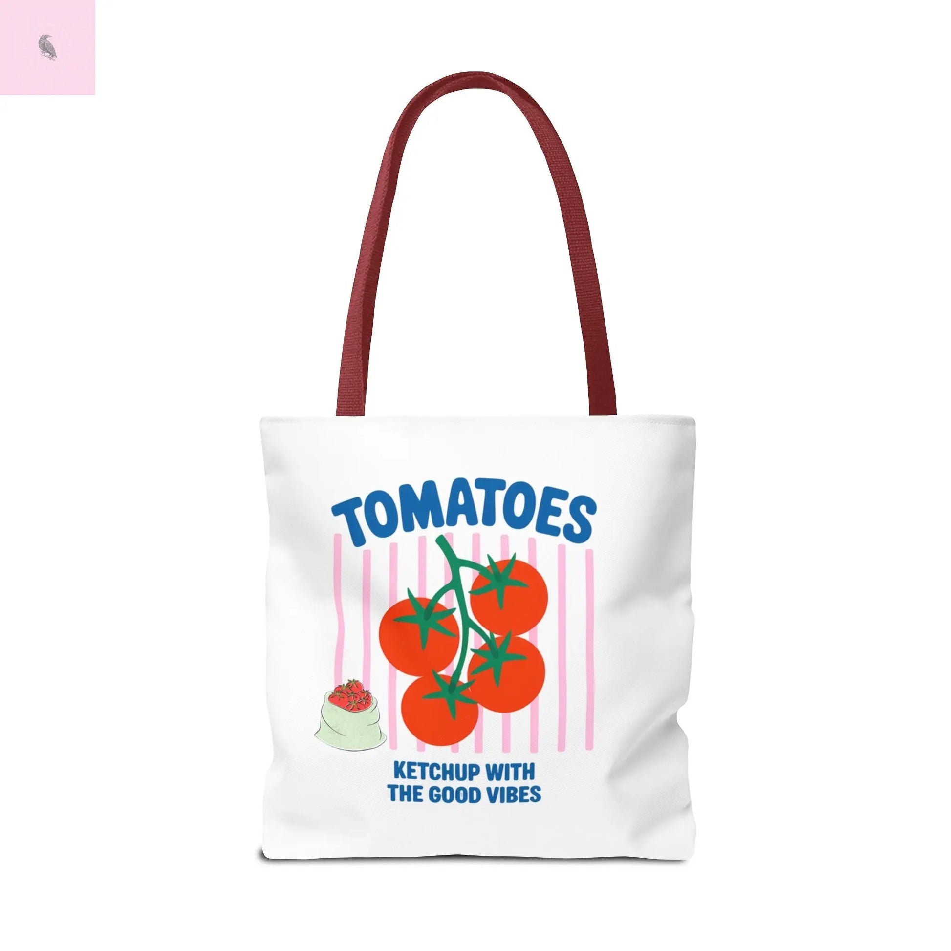 Tomato Vibes Tote Bag, Grocery tote,  Beach bag, travel tote,gift for gardener, veggie lover, Fun Gift for Foodies, Garden Lovers The flirty crow