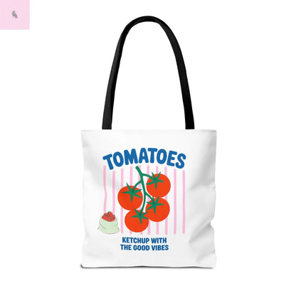 Tomato Vibes Tote Bag, Grocery tote,  Beach bag, travel tote,gift for gardener, veggie lover, Fun Gift for Foodies, Garden Lovers The flirty crow