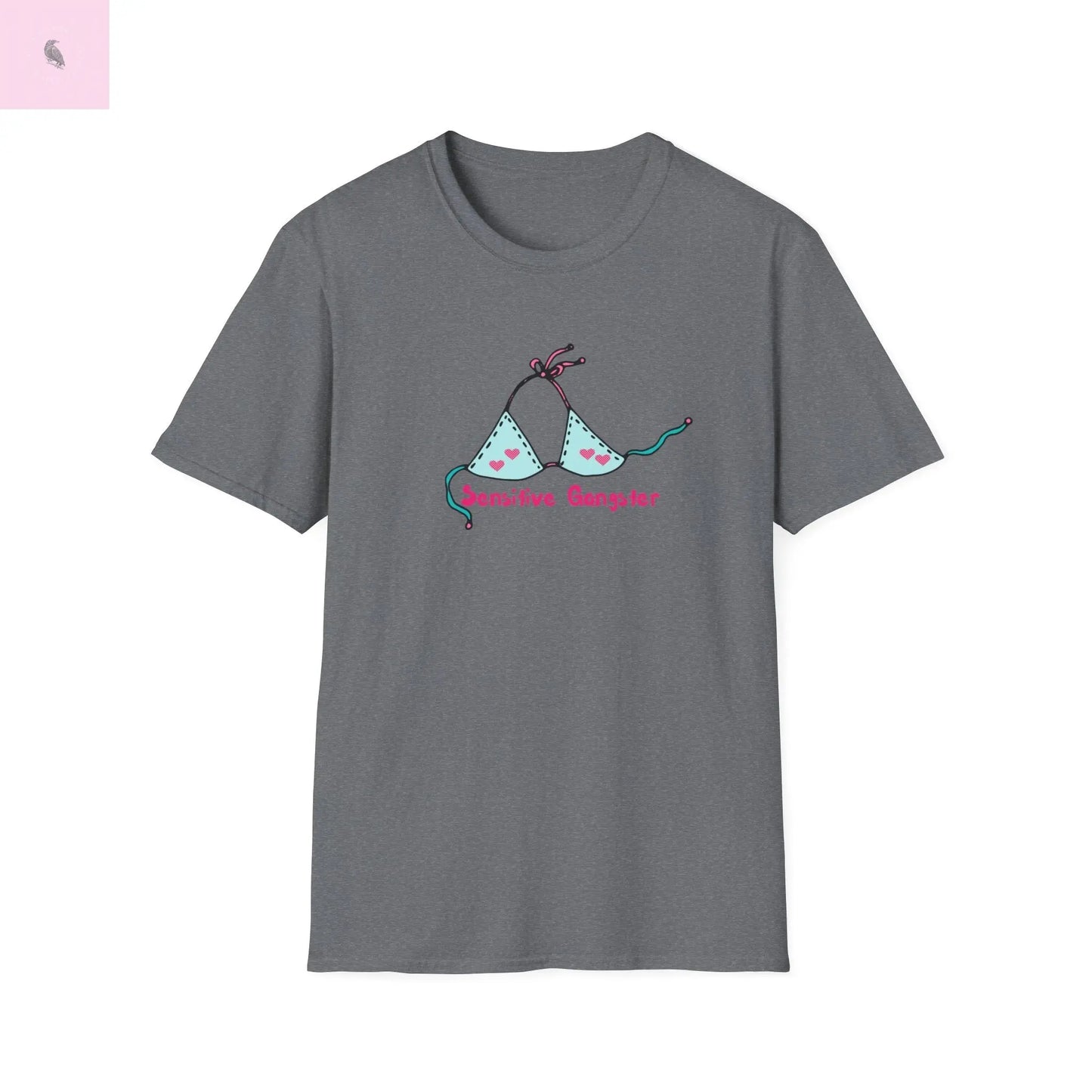 Sensitive Gangster T-Shirt, Funny beach Tee, love island tshirt, Gift for her, Summer top,  Casual Wear, The flirty crow