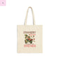 Cotton Canvas Tote Bag the flirty crow