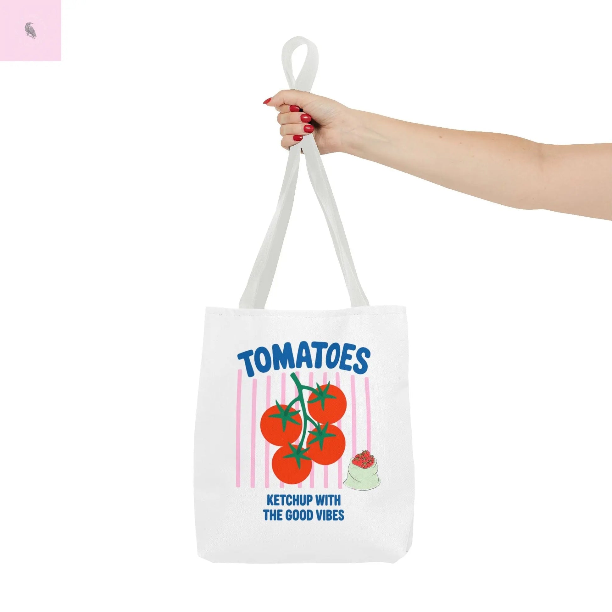 Tomato Vibes Tote Bag, Grocery tote,  Beach bag, travel tote,gift for gardener, veggie lover, Fun Gift for Foodies, Garden Lovers The flirty crow