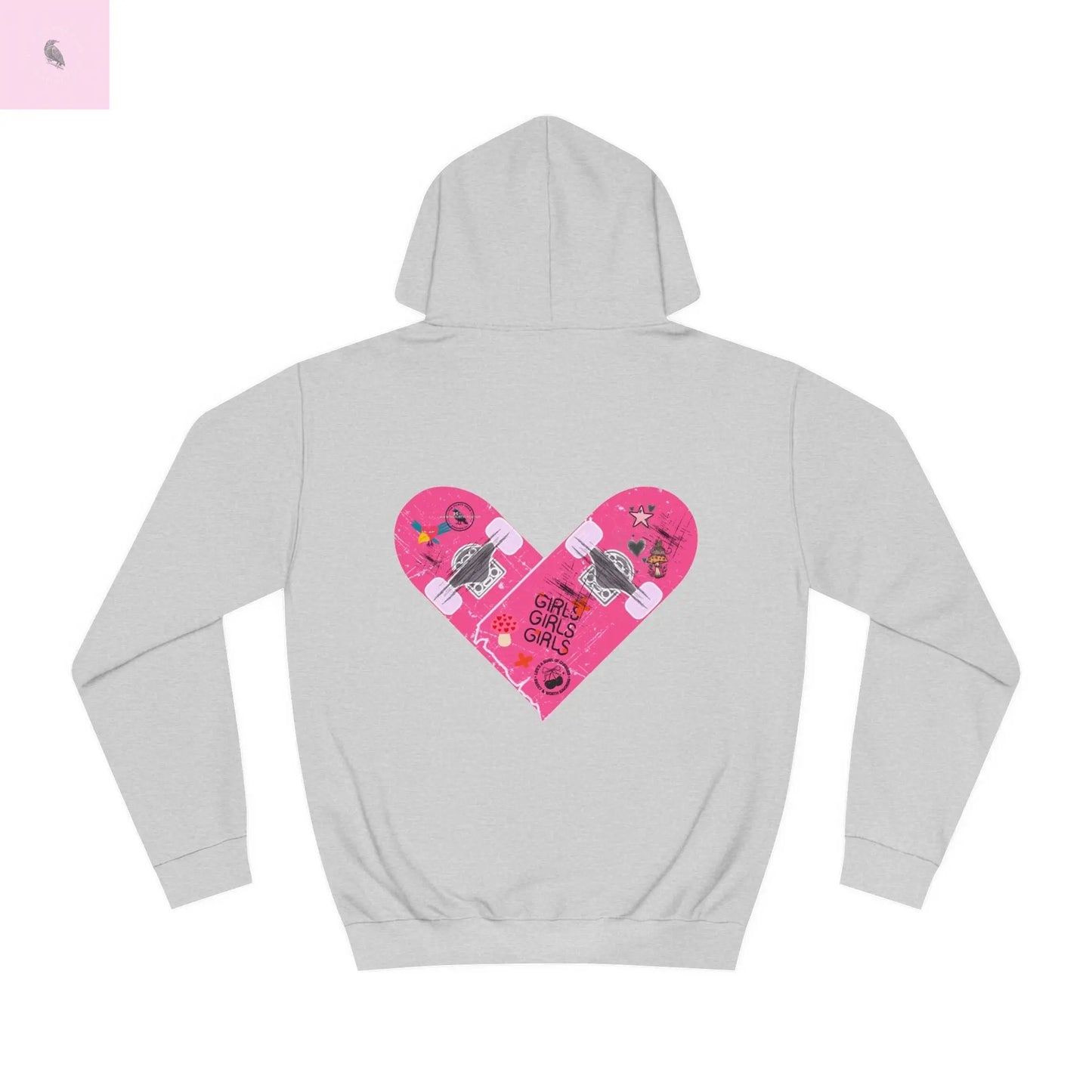 Skateboarding Hoodie - Unisex College Hoodie The flirty crow