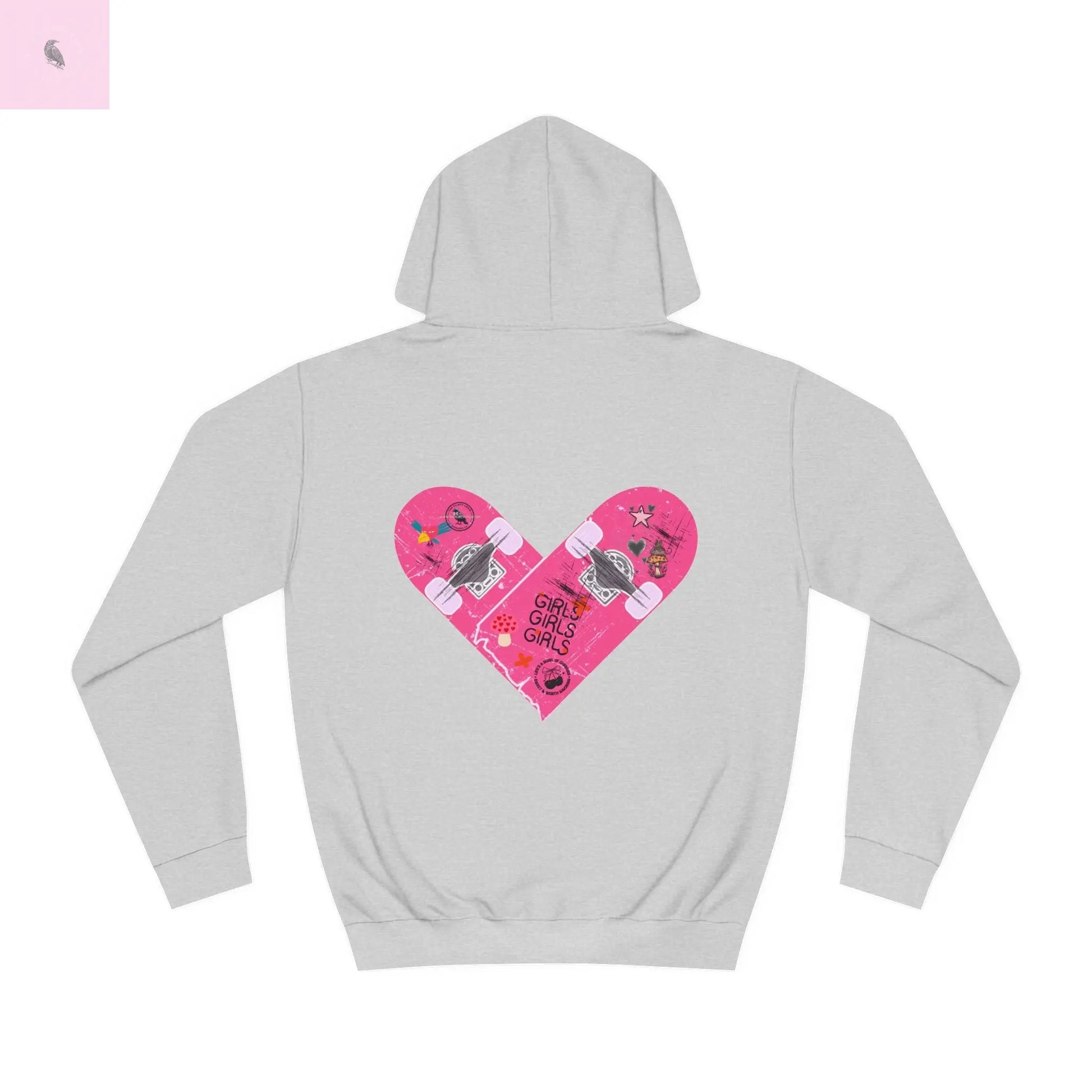 Skateboarding Hoodie - Unisex College Hoodie The flirty crow