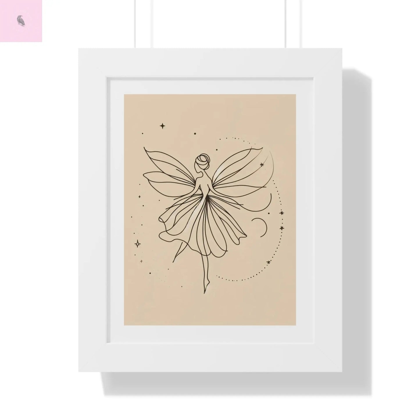 Whimsical Fairy Framed Vertical wall art - Enchanting Home Decor for fairy Lovers - The flirty crow