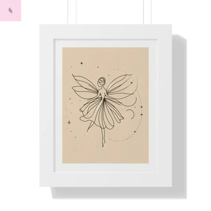 Whimsical Fairy Framed Vertical wall art - Enchanting Home Decor for fairy Lovers - The flirty crow