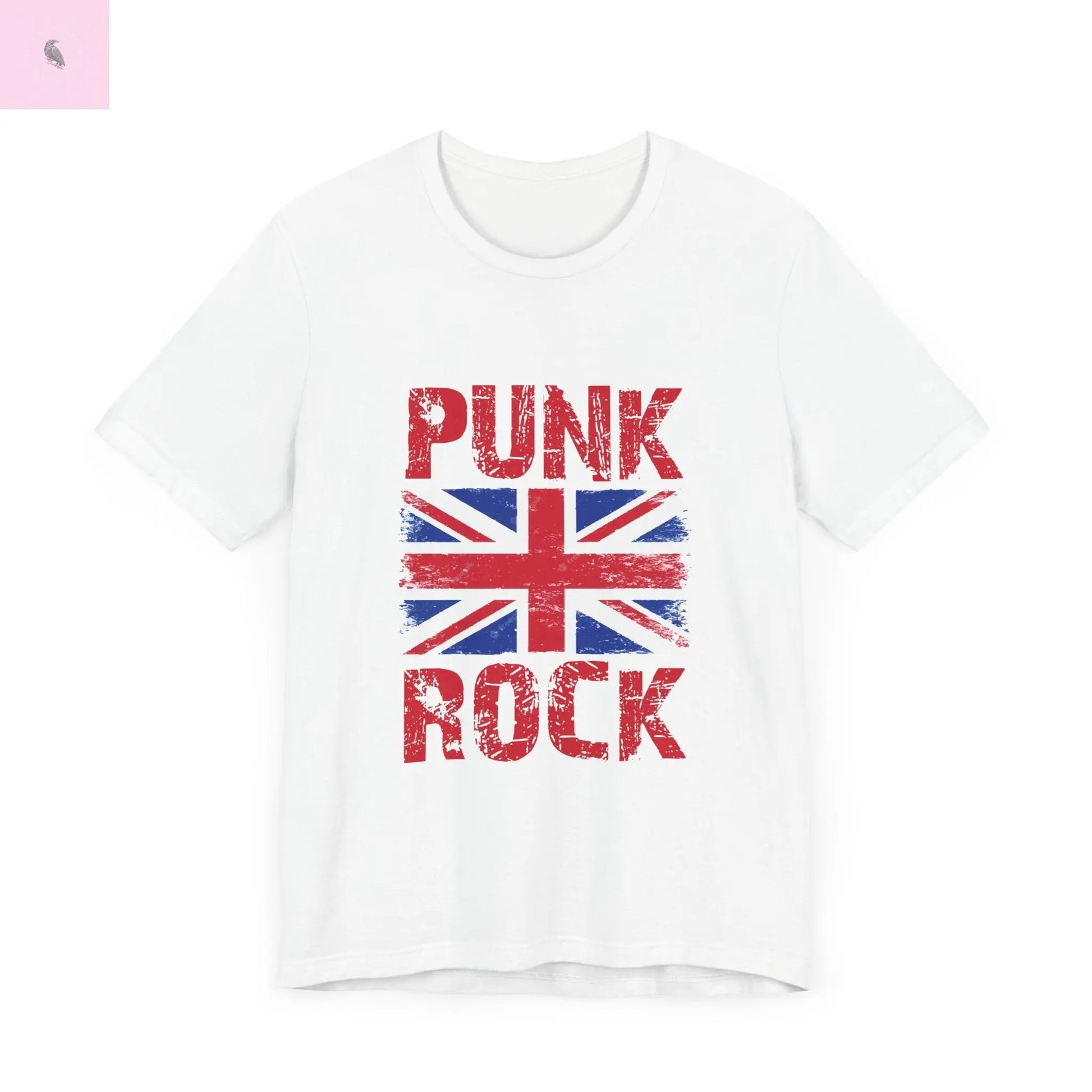 Punk Rock Tee Shirt, Bella + Canvas Unisex Jersey Short Sleeve, Soft Cotton, Fun and Trendy, Cute Top, Quality Fabric, Graphic Tee, Rock the flirty crow