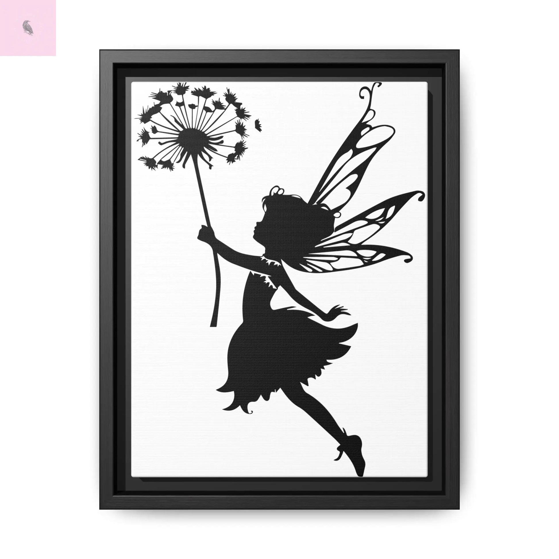 Framed canvas Fairy Silhouette Wall Art, Fairy lover Home Decor, Whimsical Framed Canvas, Fairy Gift, Kids Room Decoration, Nursery Art Printify