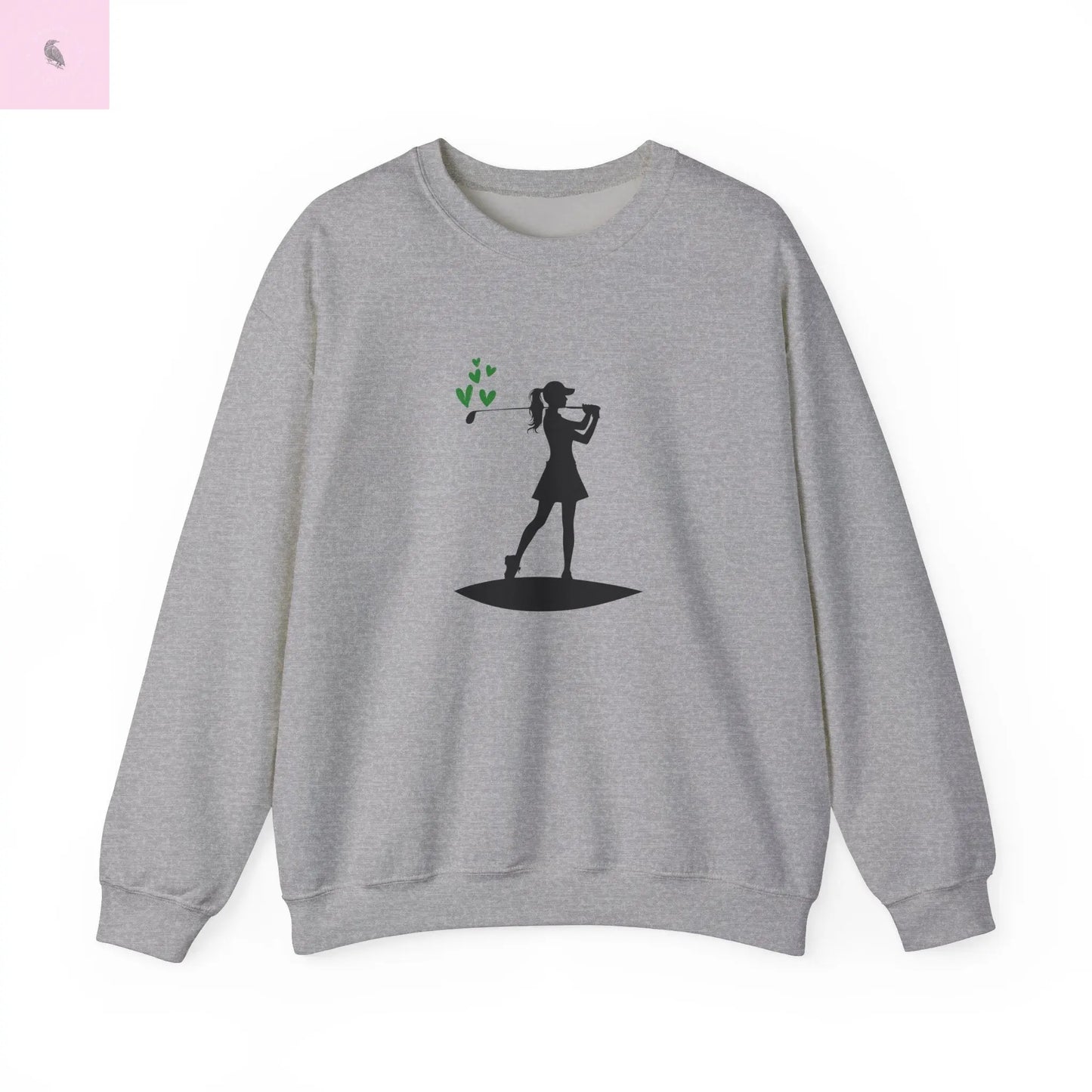 Female golf lovers crewneck fashion sweatshirt the flirty crow