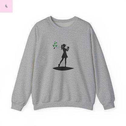 Female golf lovers crewneck fashion sweatshirt the flirty crow