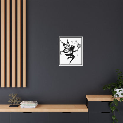 Framed Canvas Fairy Art, whimsical wall decor, nursery room art, gift for her - The flirty crow