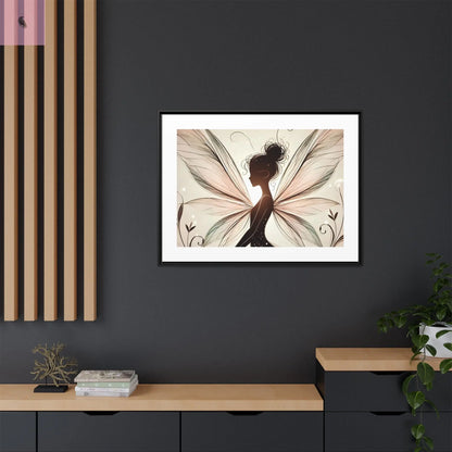 Framed Canvas Fairy wall art - The flirty crow