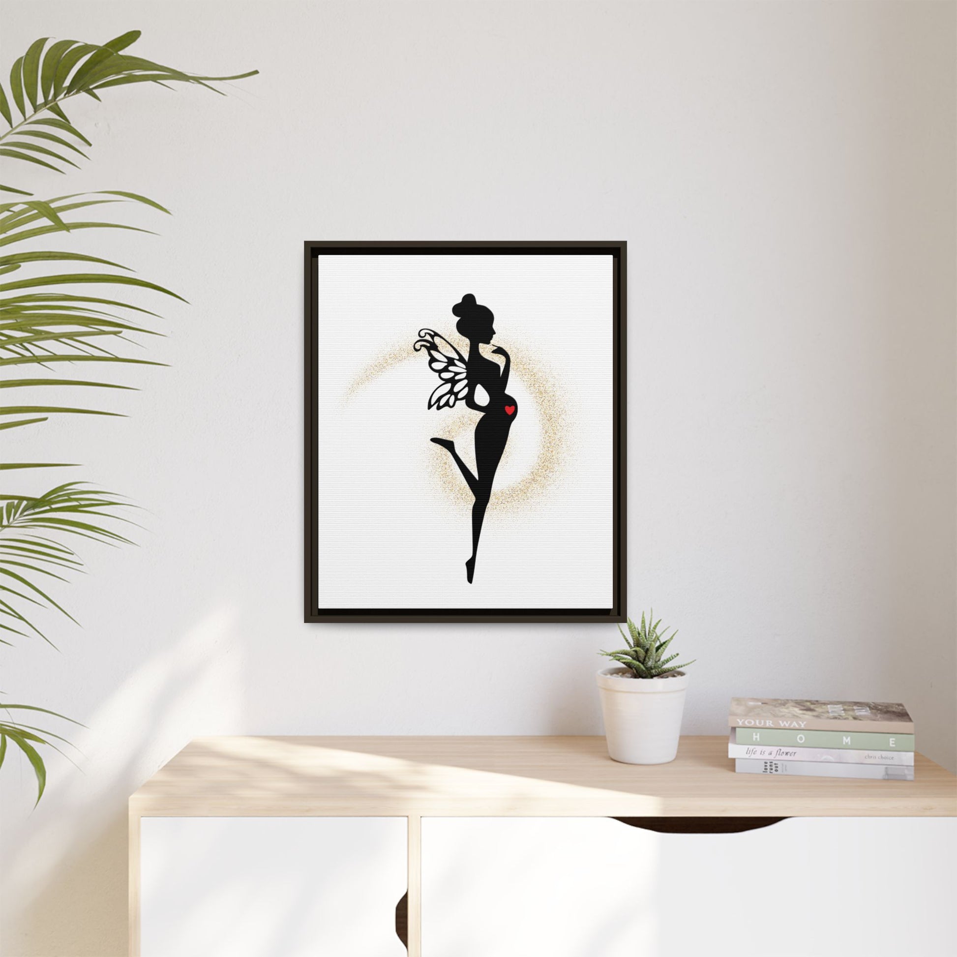 Framed Fairy Art Print - Enchanting Decor for Expecting Mothers, Baby Shower Gift, Elegant Nursery Wall Art, Whimsical Home Accent - The flirty crow