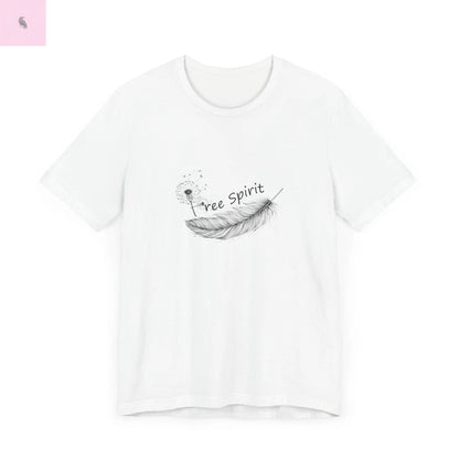 Free Spirit Feather Unisex Cotton T-shirt the flirty crow