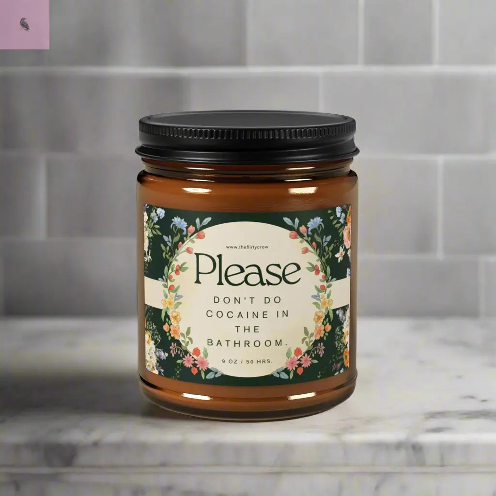 Humorous bathroom  Soy Candle,  bathroom humor, bathroom decor,  Funny Gift for Friends, Unique Home Decor, new home gift The flirty crow