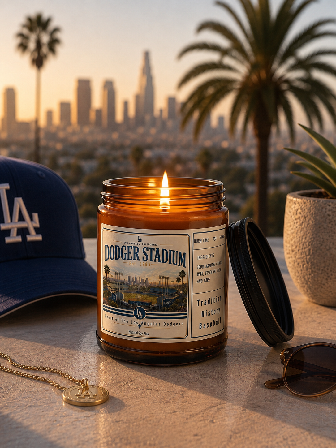 Dodger Stadium Soy wax candle The flirty crow