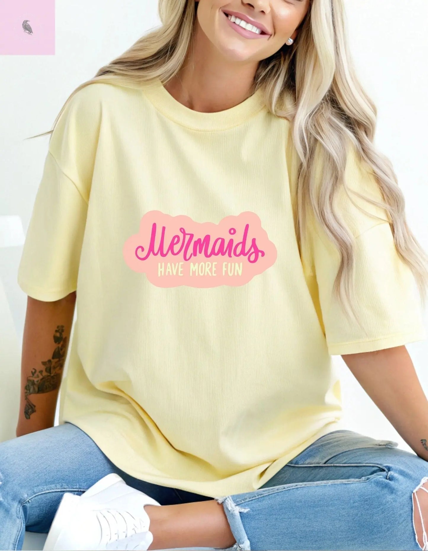 Mermaids Have More Fun Unisex T-Shirt - Playful Summer Vibe The flirty crow