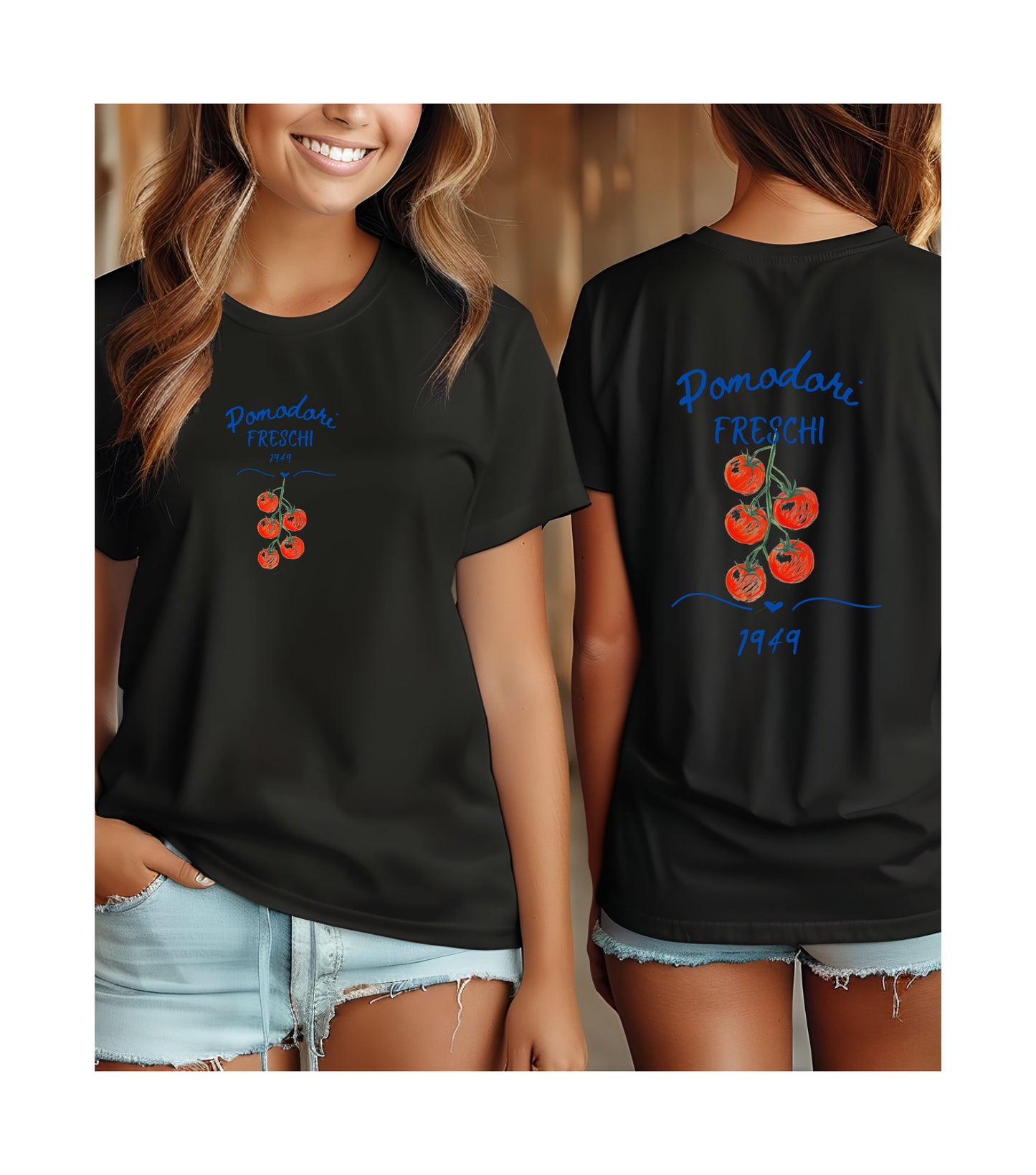 Fresh Tomato Graphic Tee, Farm to table tshirt,  Unisex Shirt, Farmhouse Vibe, Gift for Foodies, Summer Casual Wear, gift for gardener