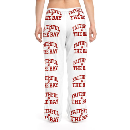 49ers Women's Pajama Pants, Faithful to the Bay,Niners Sleepwear, 49er  Loungewear, Gift for 49ers fans Printify