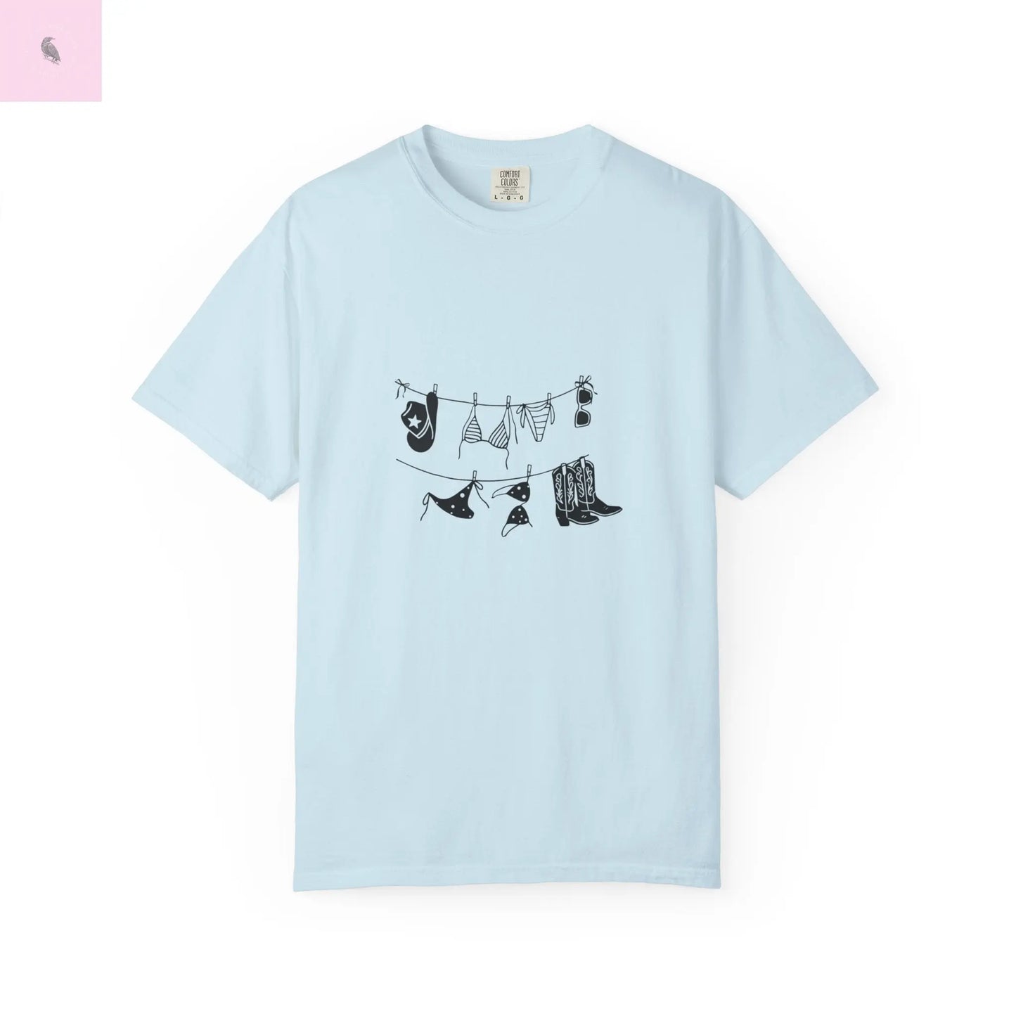 Cowgirl Summer Unisex Tee, Comfort Colors Beach Top, cowgirl style,Gift for Her, Vacation vibes, beach lover tee The flirty crow