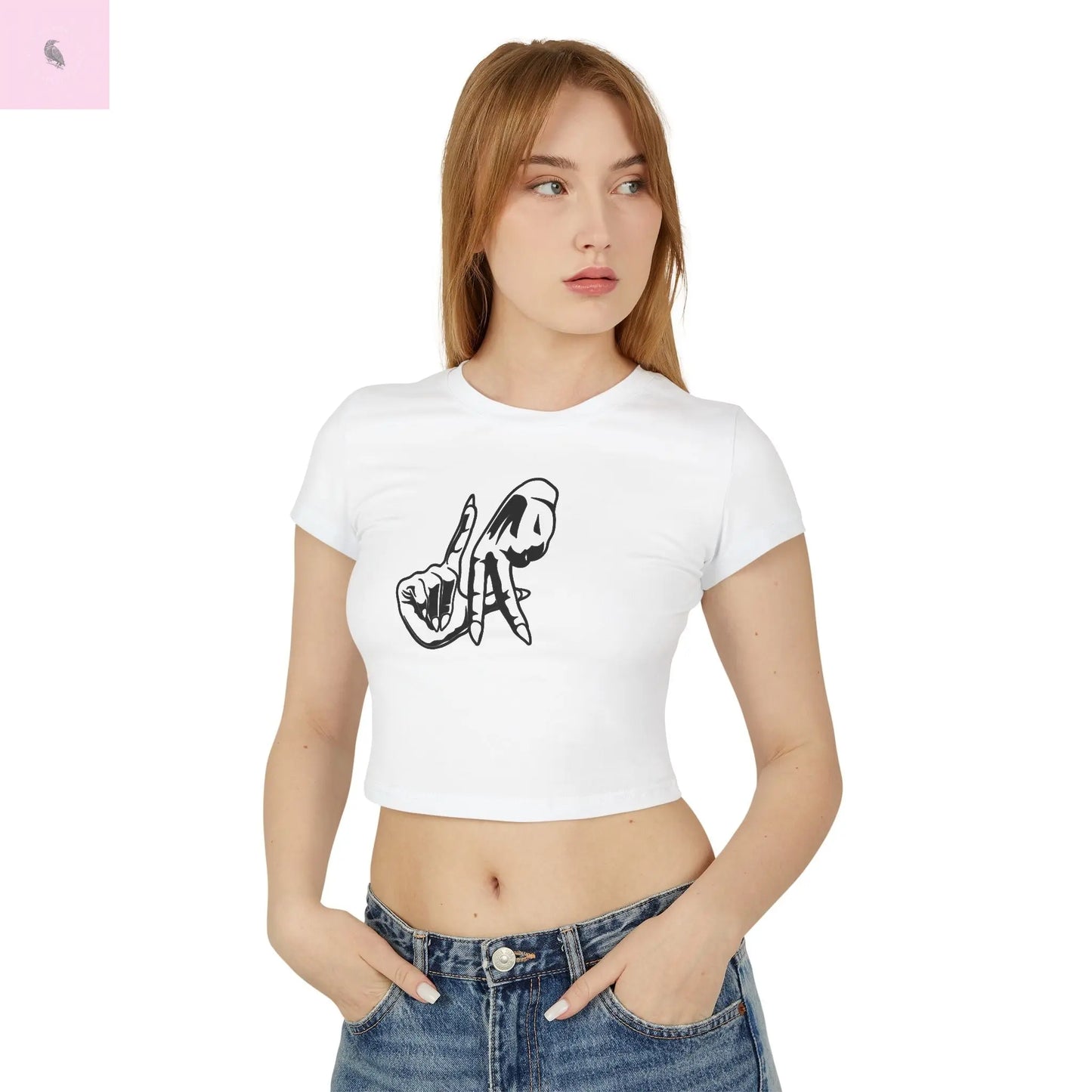 Women's Baby Tee - Los Angeles Iconic City White Cotton T-Shirt, LA Graphic Shirt, California Souvenir Top, Urban Streetwear Tee, Trendy the flirty crow