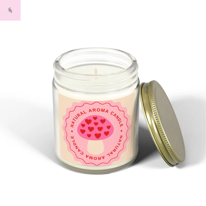Mushroom retro Scented Candles, Coconut Apricot Wax (4oz, 9oz) the flirty crow