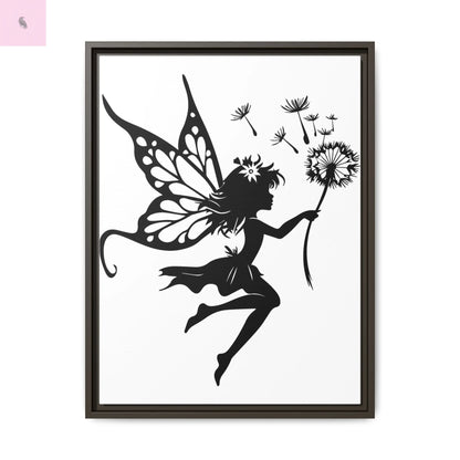 Framed Canvas Fairy Art, whimsical wall decor, nursery room art, gift for her The flirty crow