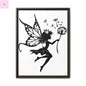 Framed Canvas Fairy Art, whimsical wall decor, nursery room art, gift for her The flirty crow