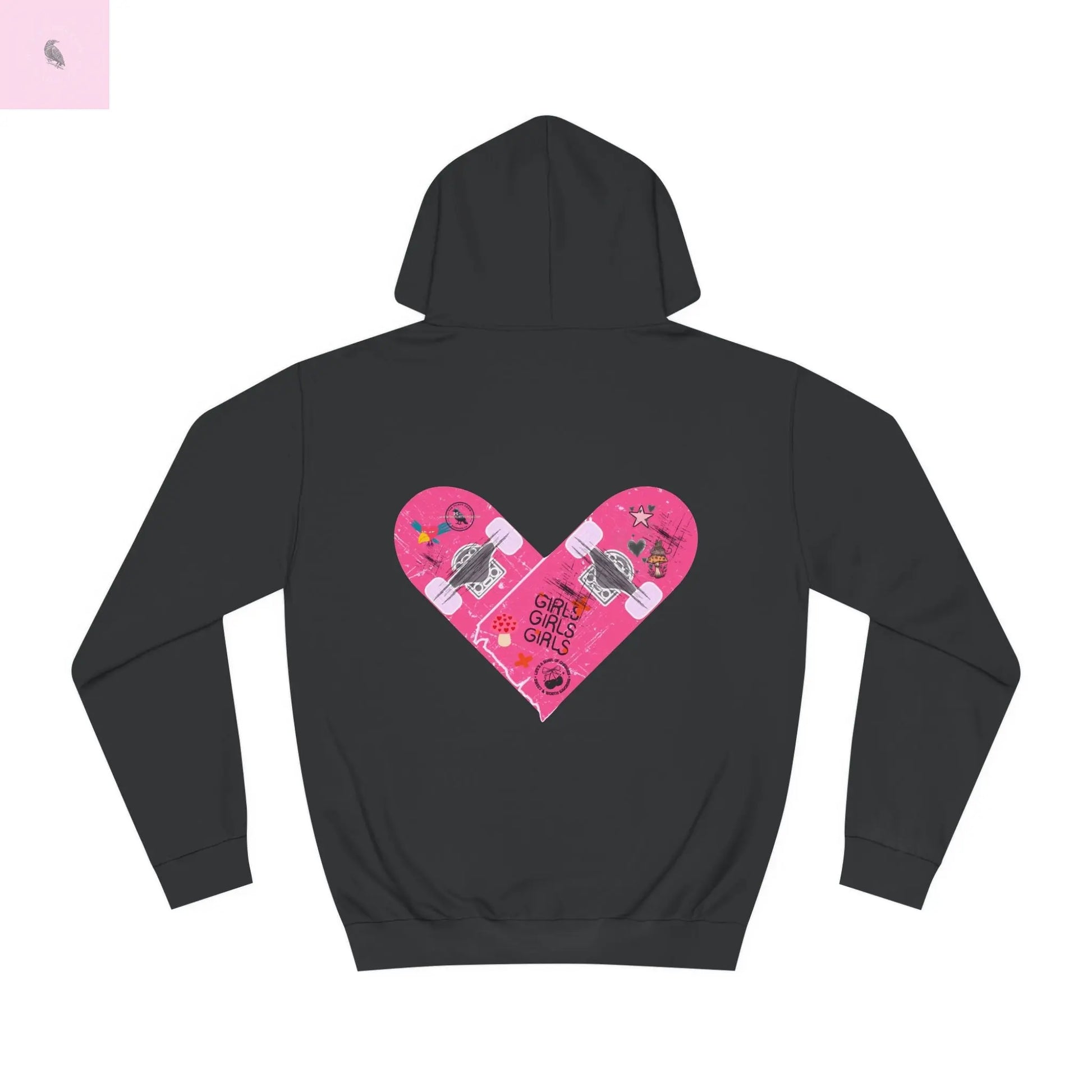 Skateboarding Hoodie - Unisex College Hoodie The flirty crow