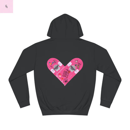 Skateboarding Hoodie - Unisex College Hoodie The flirty crow
