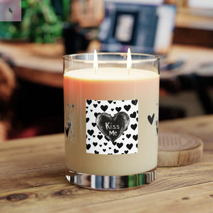 Valentines day scented glass 11 0z soy candle the flirty crow