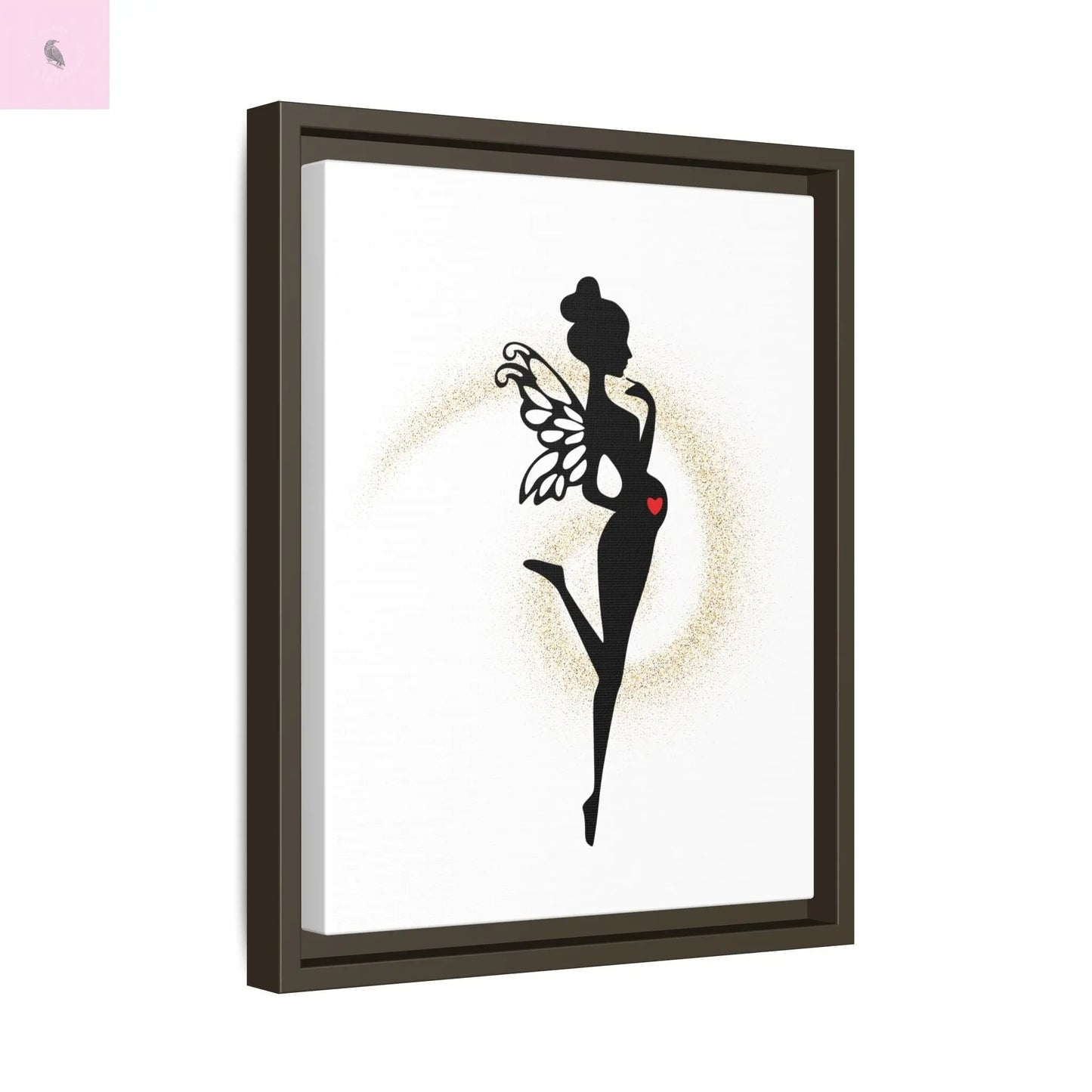 Framed Fairy Art Print - Enchanting Decor for Expecting Mothers, Baby Shower Gift, Elegant Nursery Wall Art, Whimsical Home Accent The flirty crow