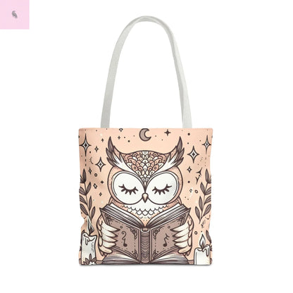 Reading lover  Owl Tote Bag, Cute Animal Tote, Book Lover Gift, AOP Shopping Bag, Owl Art Bag, Eco-Friendly Carryall, gift for reader The flirty crow