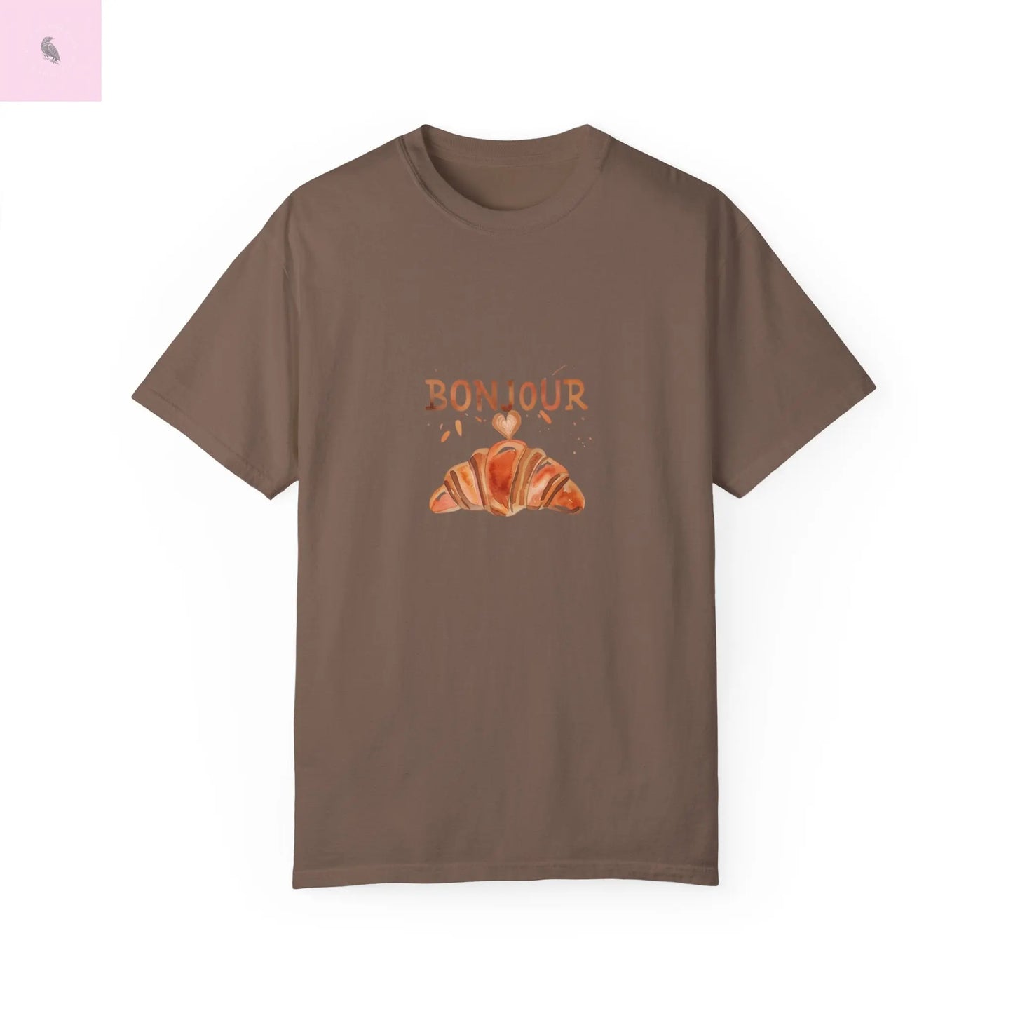Bonjour Croissant Unisex Comfort Colora T-Shirt - The flirty crow