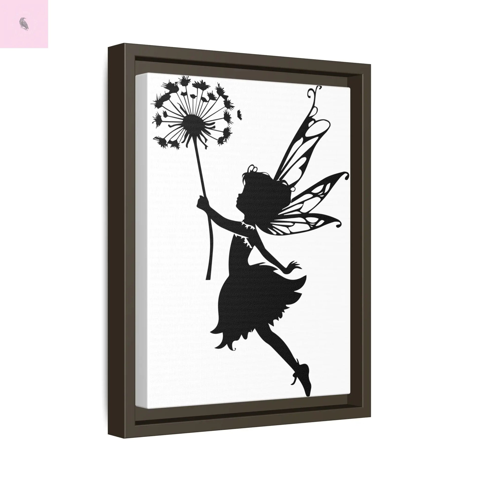 Framed canvas Fairy Silhouette Wall Art, Fairy lover Home Decor, Whimsical Framed Canvas, Fairy Gift, Kids Room Decoration, Nursery Art The flirty crow