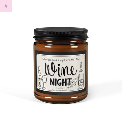 Wine Night Scented Soy Candle,  Home Decor, Gift for Wine Lovers, friendship gift, Party Candle, wine candle Printify