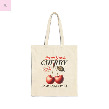 Fresh cherries cotton Canvas Tote or grocery tote the flirty crow