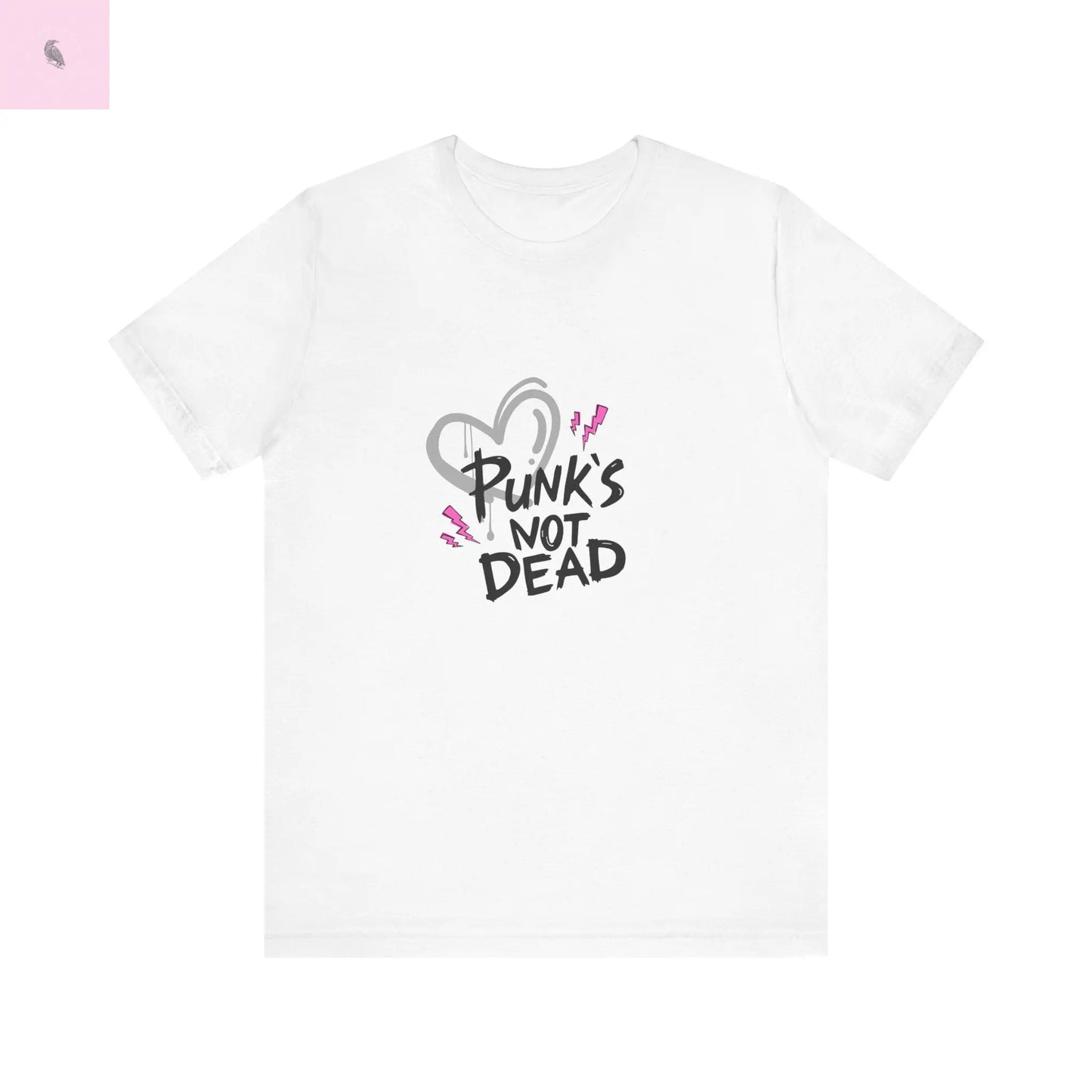 Punks Not Dead Cute Trendy Unisex Tshirt, Fashion Tee, Graphic Tee, Hipster Shirt, Alternative Clothing, Music Lover Gift the flirty crow