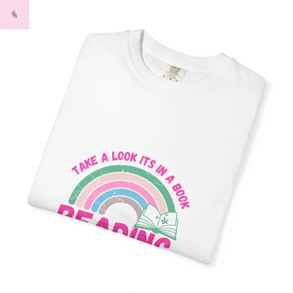 Reading Rainbow Book Lovers  tee, Comfort Colors T-Shirt,  gift for reader, retro reading shirt, book club tshirt, bookworm top Printify