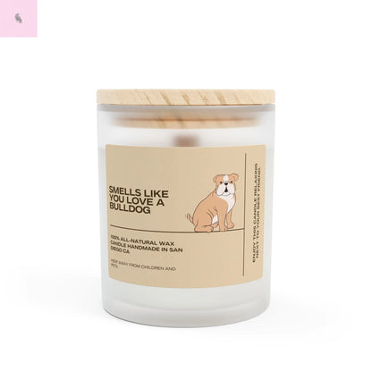 Glass Candle - Bull Dog Lover The flirty crow