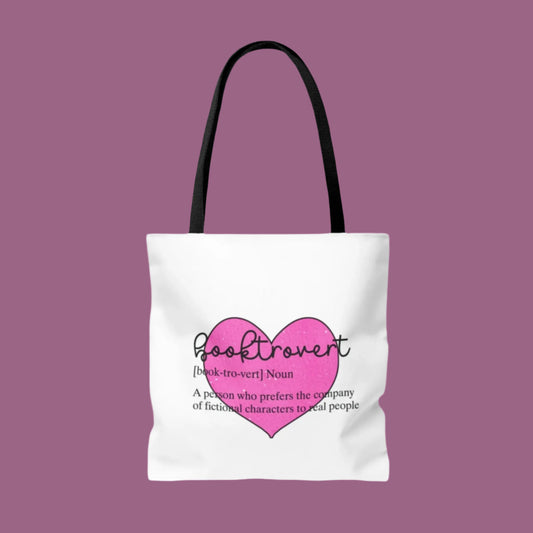 Book Lover Tote Bag, Bookish Gift, Reading Accessories, Tote for Introverts, Eco-Friendly Shopping Bag, Cute Literary Design Printify
