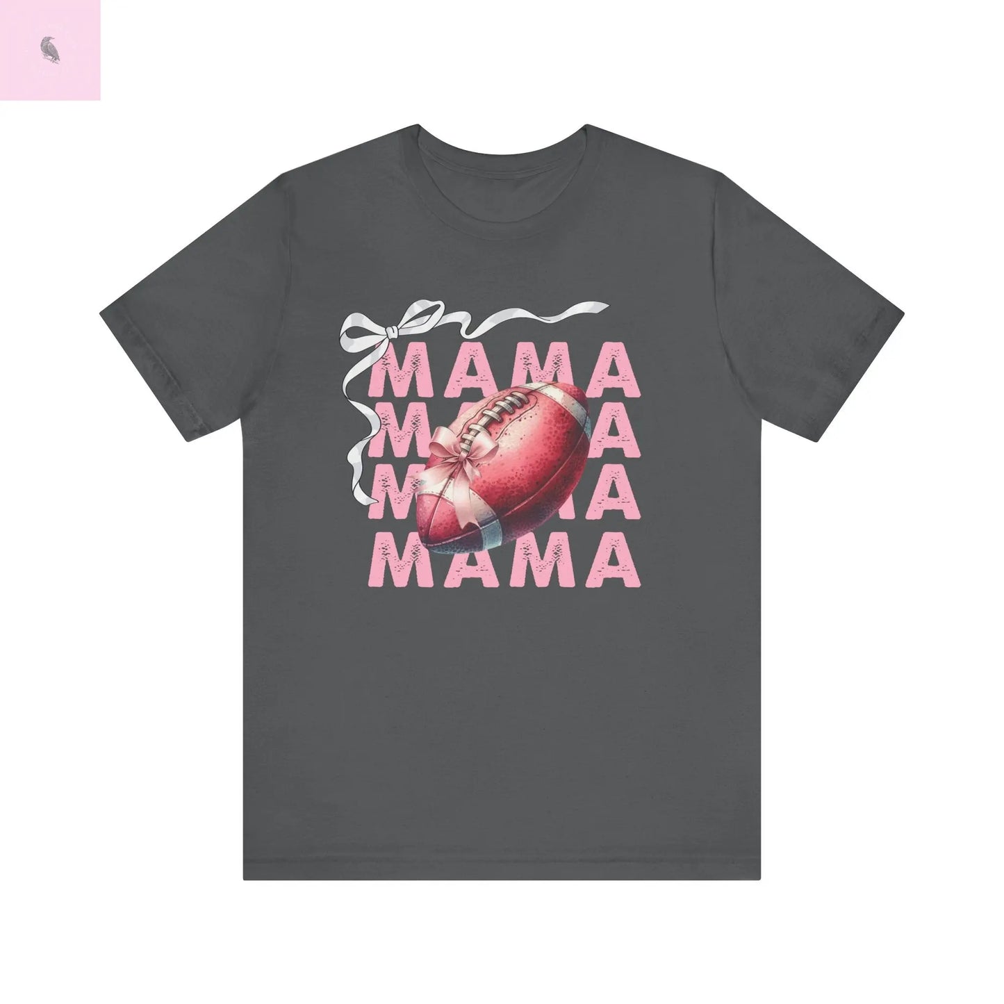 Football mama graphic soft cotton short sleeve quality printed  tee. Sports lover gift. the flirty crow