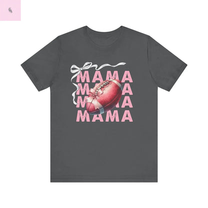 Football mama graphic soft cotton short sleeve quality printed  tee. Sports lover gift. the flirty crow
