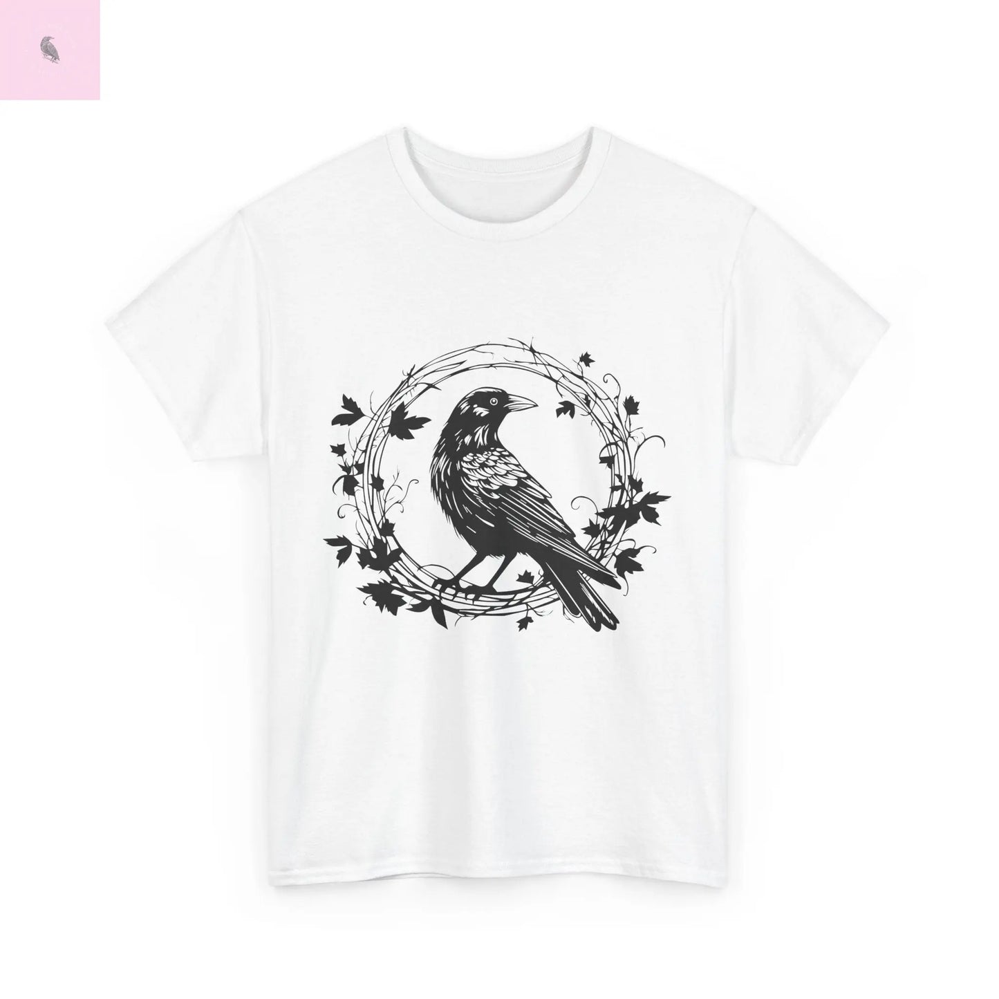 Unisex  beautiful crow  Cotton Tee. if you like crows get this! quality cotton, fun, and beautiful the flirty crow