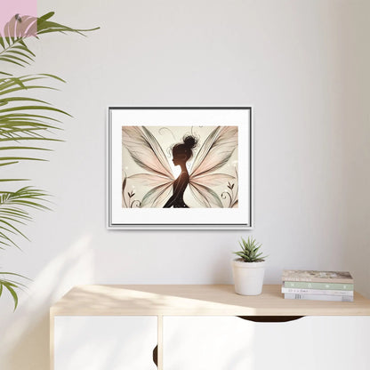Framed Canvas Fairy wall art - The flirty crow