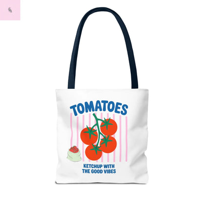 Tomato Vibes Tote Bag, Grocery tote,  Beach bag, travel tote,gift for gardener, veggie lover, Fun Gift for Foodies, Garden Lovers The flirty crow