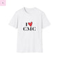 I Love CMC Unisex 49erT-Shirt, gift for niner fan, Game Day tee, 49er tshirt Printify