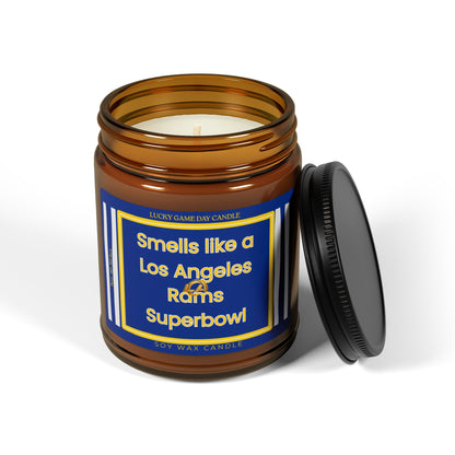 Los Angeles football soy wax candle for Rams fans