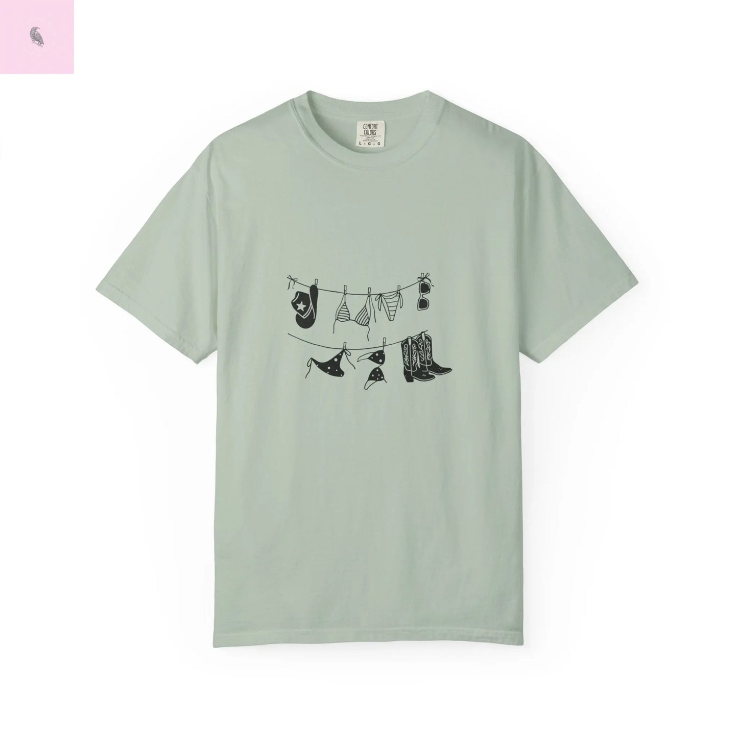 Cowgirl Summer Unisex Tee, Comfort Colors Beach Top, cowgirl style,Gift for Her, Vacation vibes, beach lover tee The flirty crow