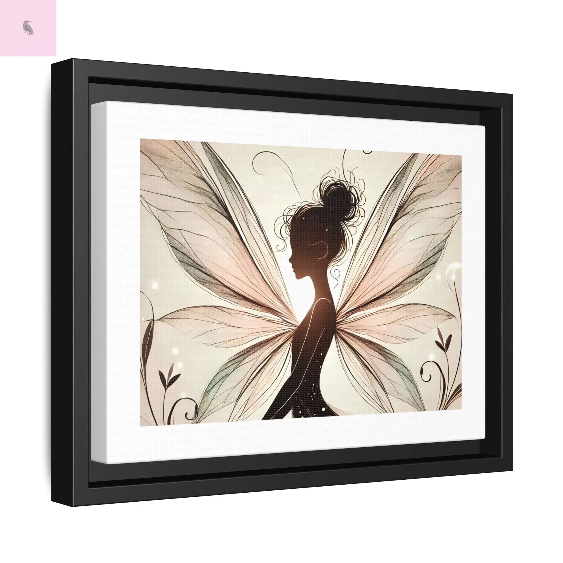 Framed Canvas Fairy wall art - The flirty crow